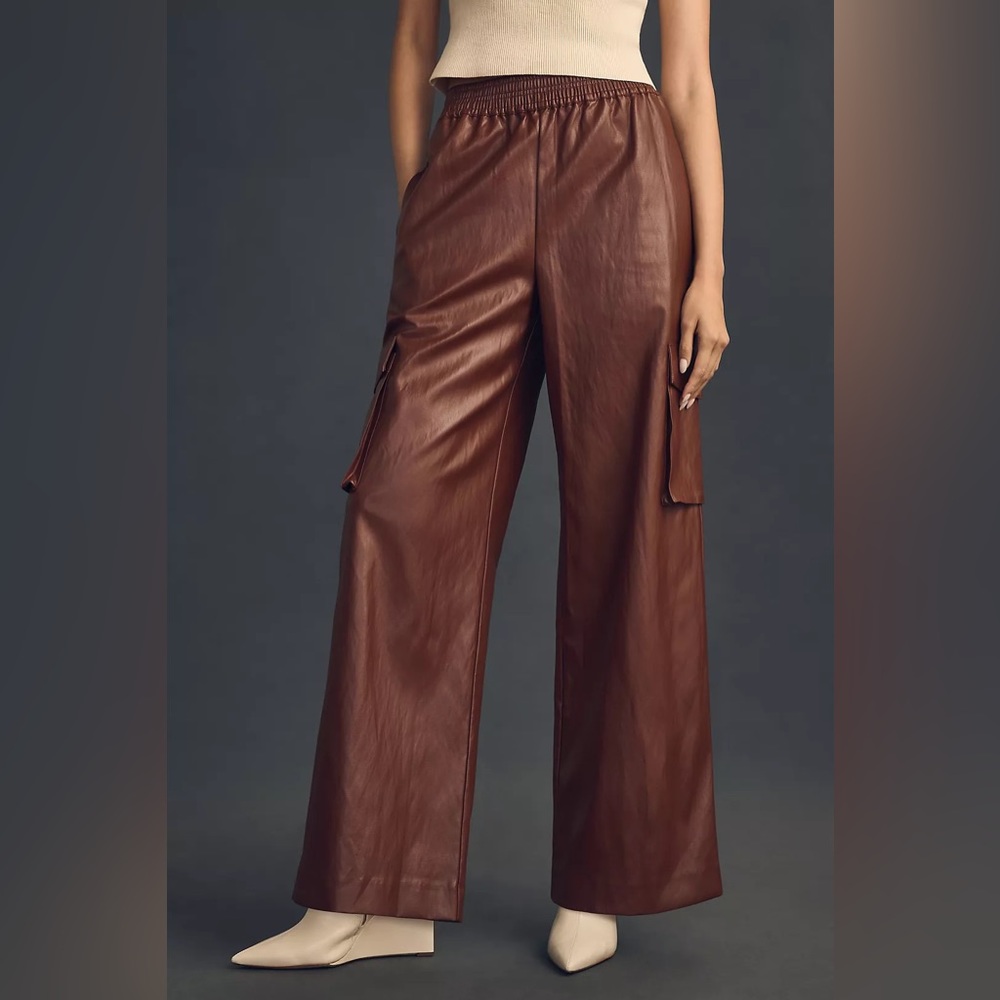 Anthropology TwentySixHundred faux leather utility pants